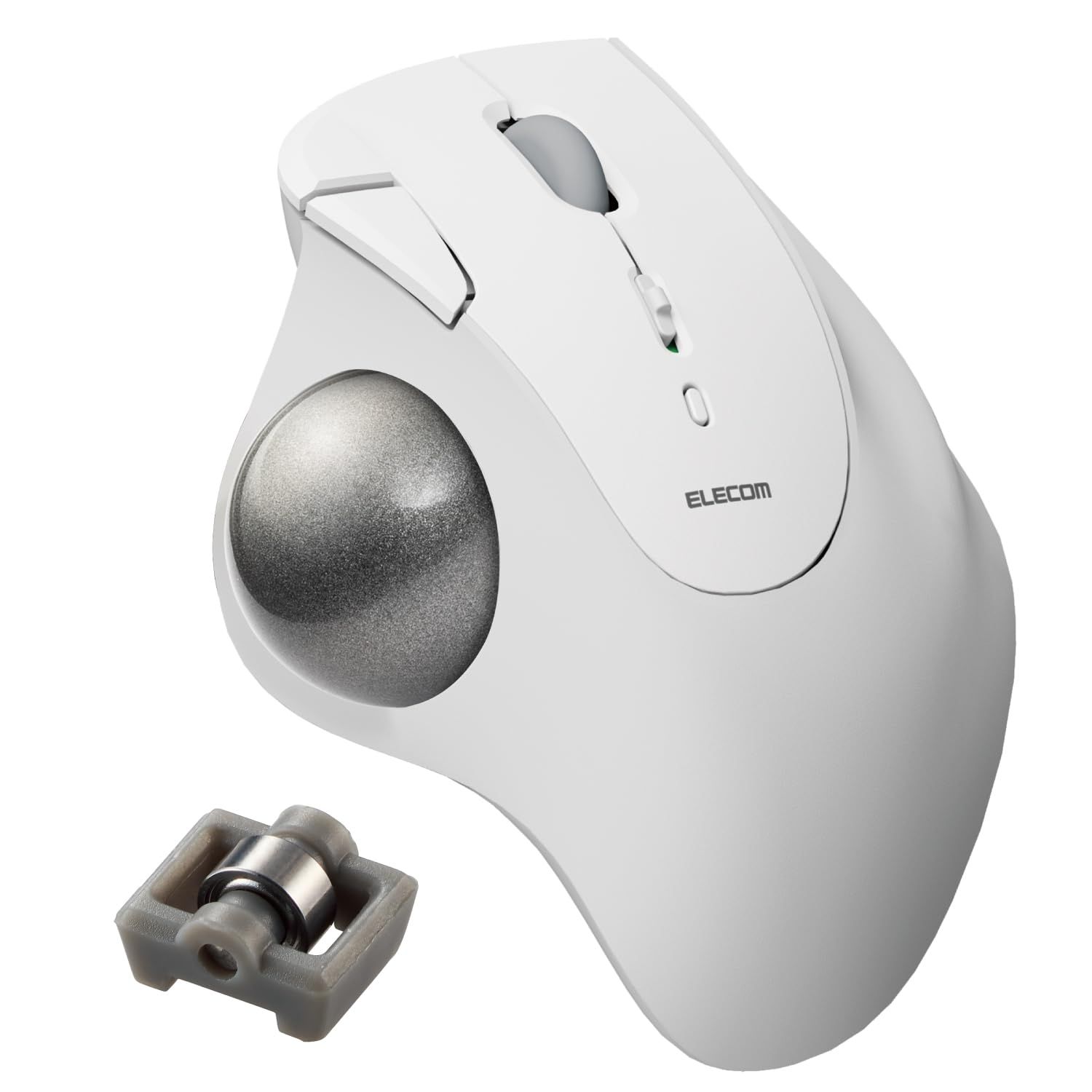 エレコム ワイヤレス トラックボールマウス Bluetooth IST ベアリング支持 親指操作 36mmボール 5ボタン Windows Mac Chromebook ホワイト M-IT11BRWH [ホワイト] [ベアリング] [Bluetooth]
