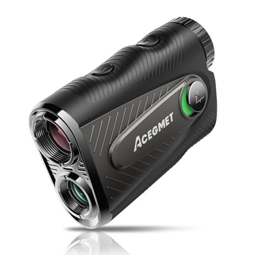 R★ACEGMET ゴルフ レーザー距離計 PFS5 黒赤表示 デュアル電源 3点間距離 コンパクト 1190m／1300yd対応 光学7倍望遠 高透過レンズ 広視野角7.5° 最速0.1s マグネット付 ゴルフ 距離計 ピンロック スロープ f9685d26