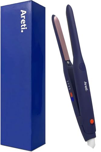 “ ヘアアイロン は アレティ ” 前髪 アイロン 11mm 極細プレートでピンポイントにキャッチ メンズ カーブプレートで自然な曲線 軽量 コンパクト 忙しい朝に 急速加熱 セラミックコーティング 2way ストレート カール Areti- 13f8a8f7