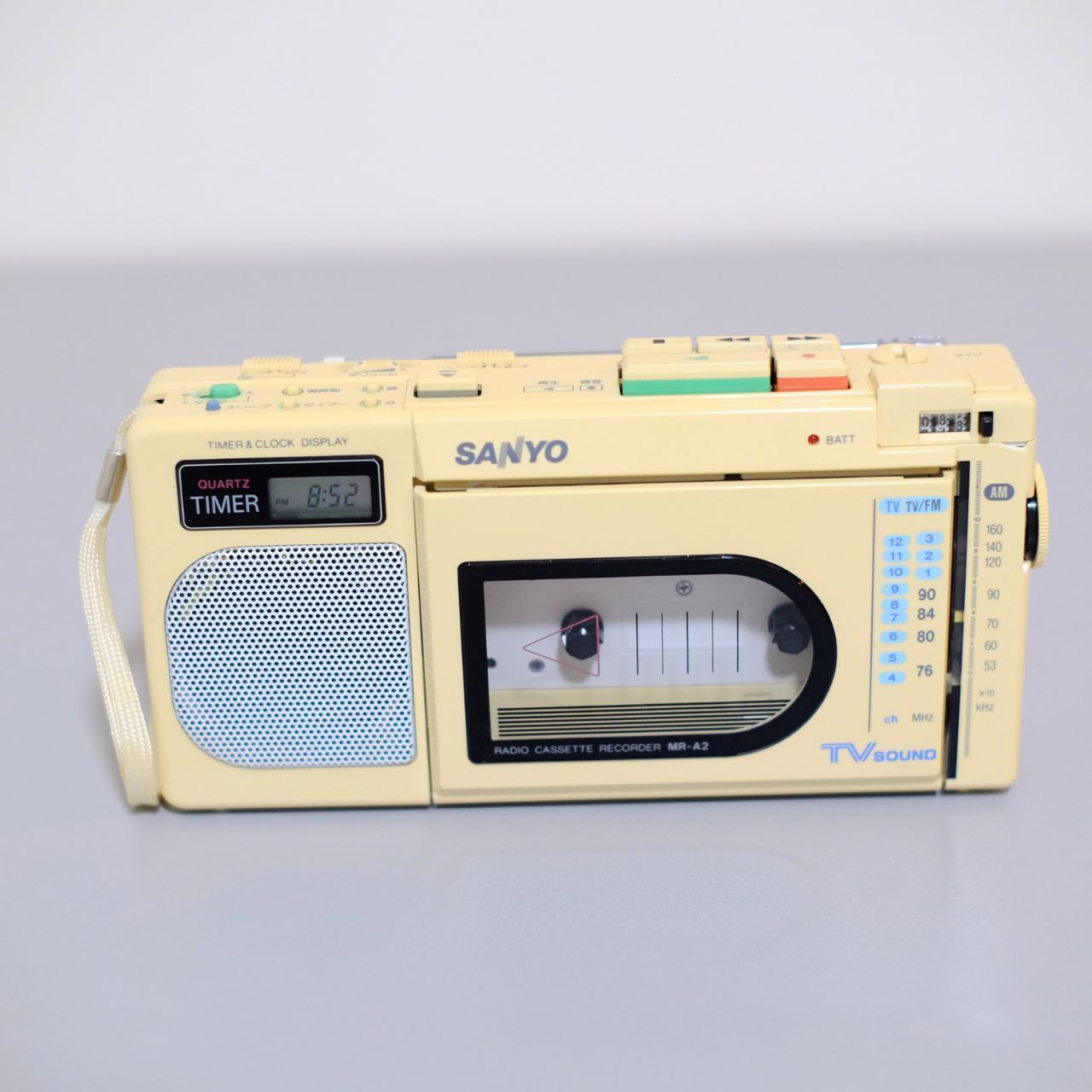SANYO カセットプレーヤー mr-88t レトロ メンテ済み】 SANYO サンヨー MR-A2 ラジカセ カセットプレーヤー 昭和