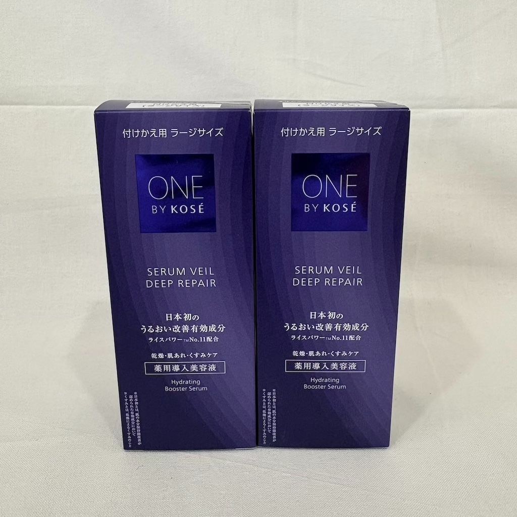 新品未開封 ONE BY KOSE ワンバイコーセー セラムヴェール ディープリペア 付けかえ用 ラージサイズ 120ml ※2品セット (605-5)