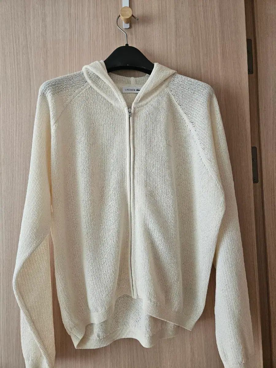 ラコステ フードジップアップ クロシェ カーディガン