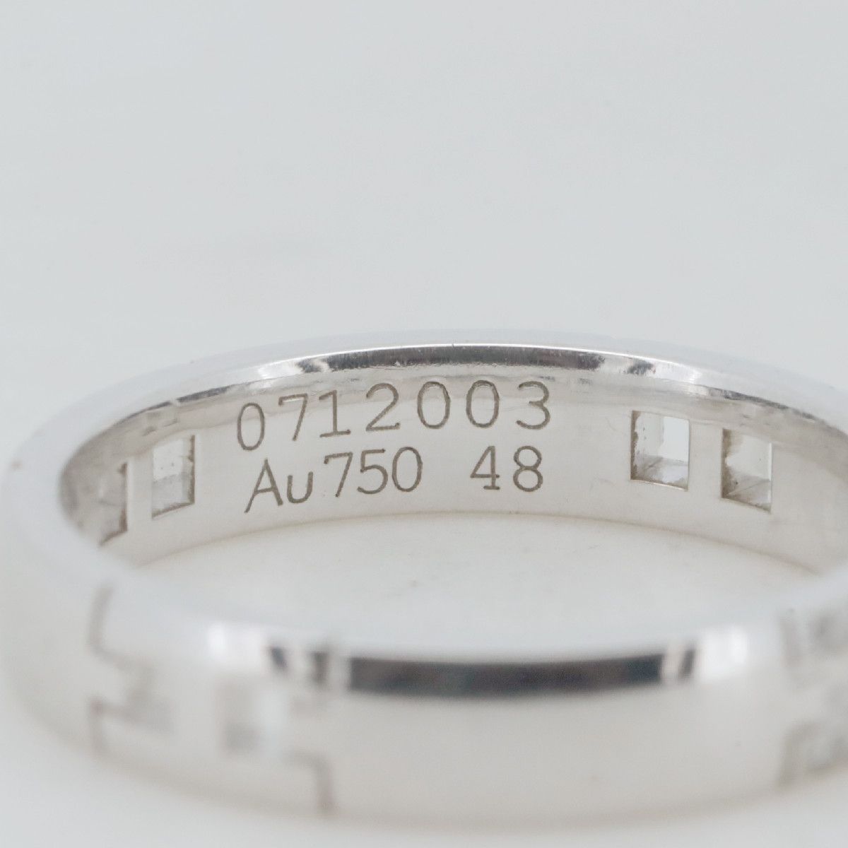 HERMES エルメス ヘラクレス ダイヤモンド リング 8号 指輪 K18WG(18金 