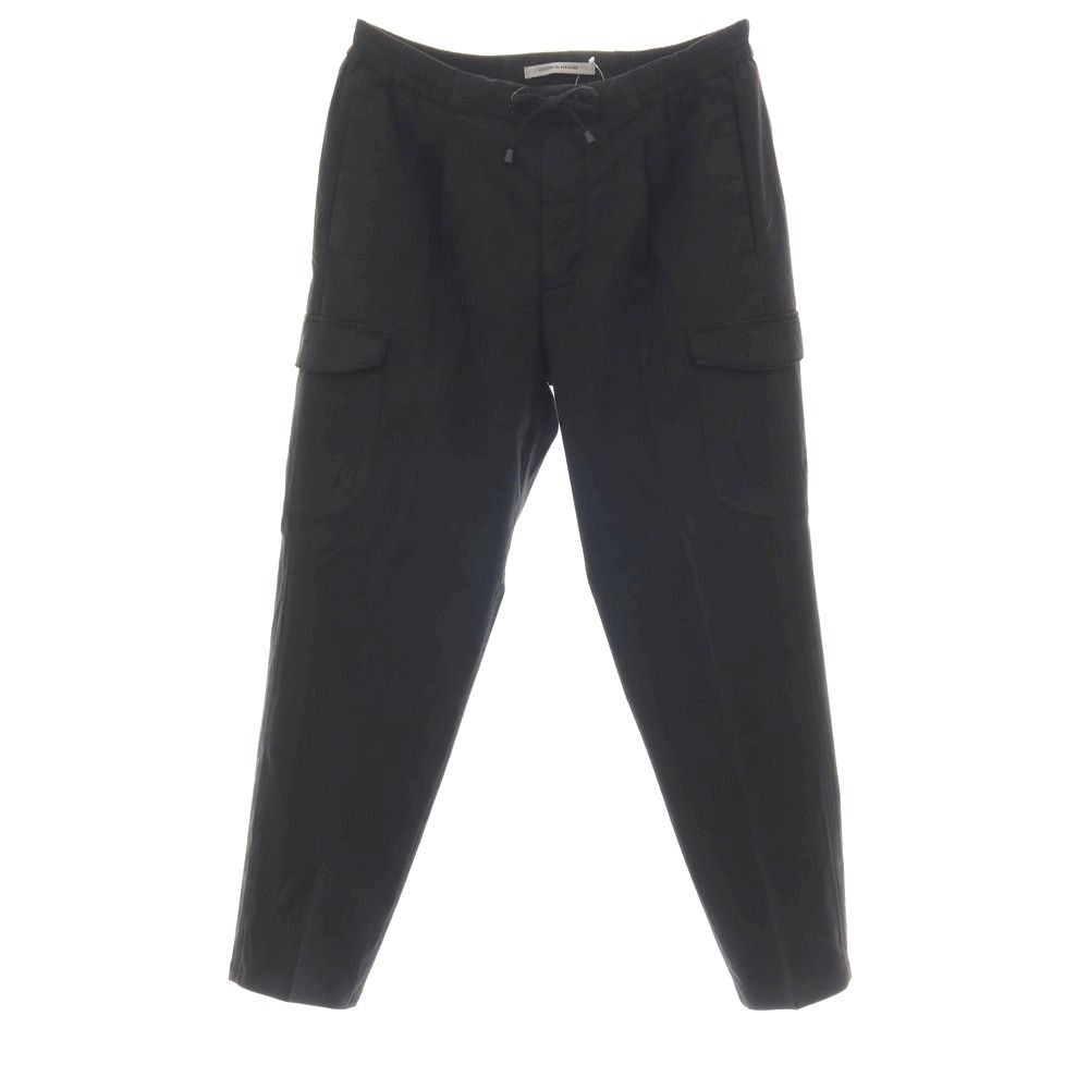 【中古】ジャブス アルキヴィオ giab's ARCHIVIO TIZIANO/A ストレッチ リヨセルコットン イージーカーゴパンツ ブラック【サイズ48】【メンズ】