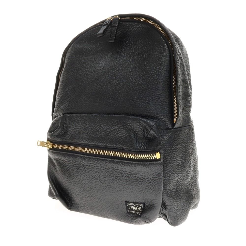 【中古】ゴーゴーニーゴーギャラリー 5525gallery × PORTER レザー バックパック・リュック ブラック【WxH39.5xD13】【メンズ】