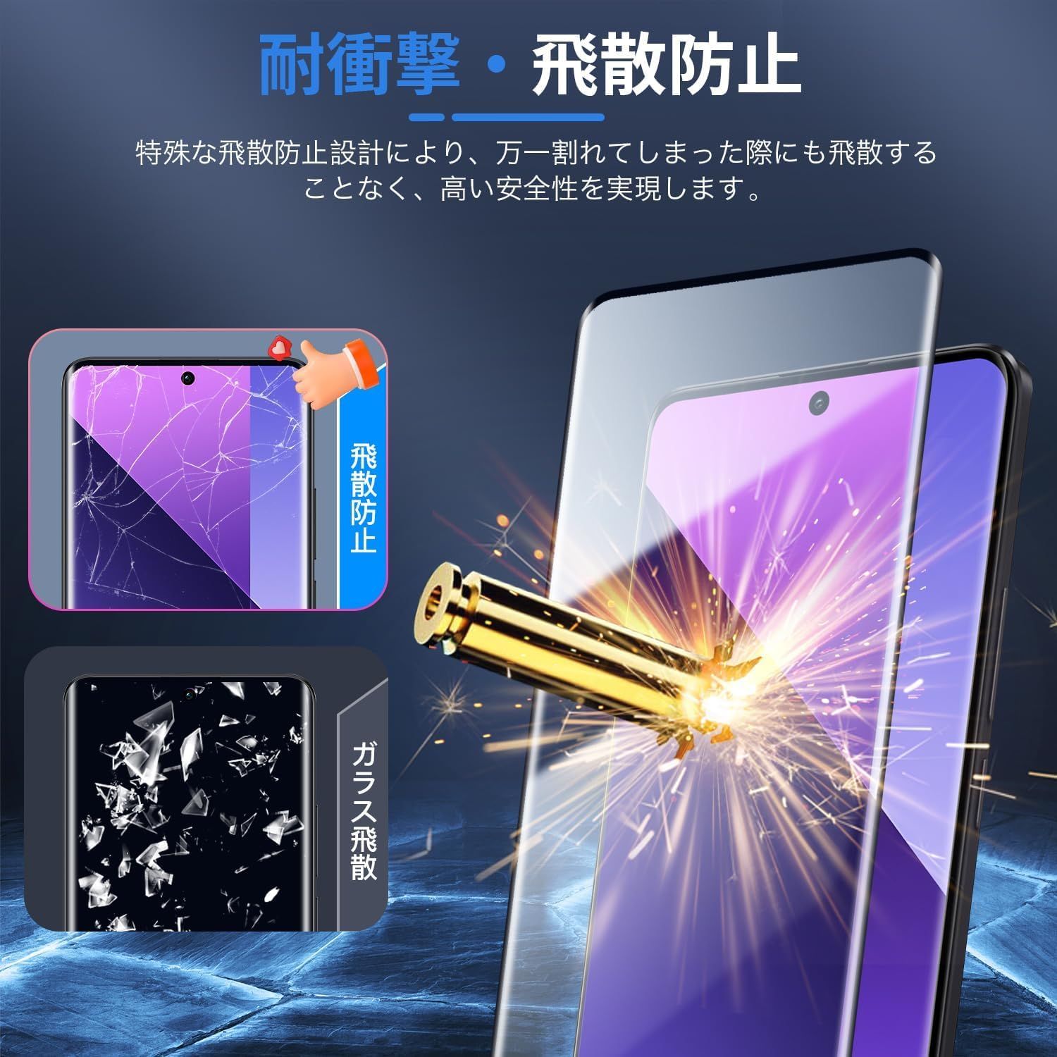 2+2枚セット】 対応 Xiaomi Redmi Note 13 Pro+ 5G ガラスフィルム (2 