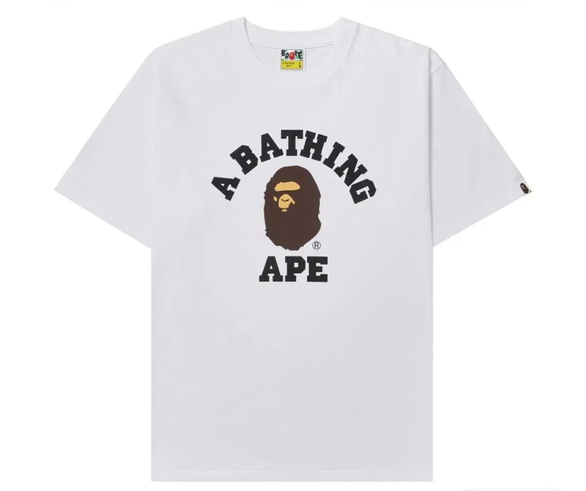 アベイシングエイプ カレッジ ロゴ Tシャツ 白