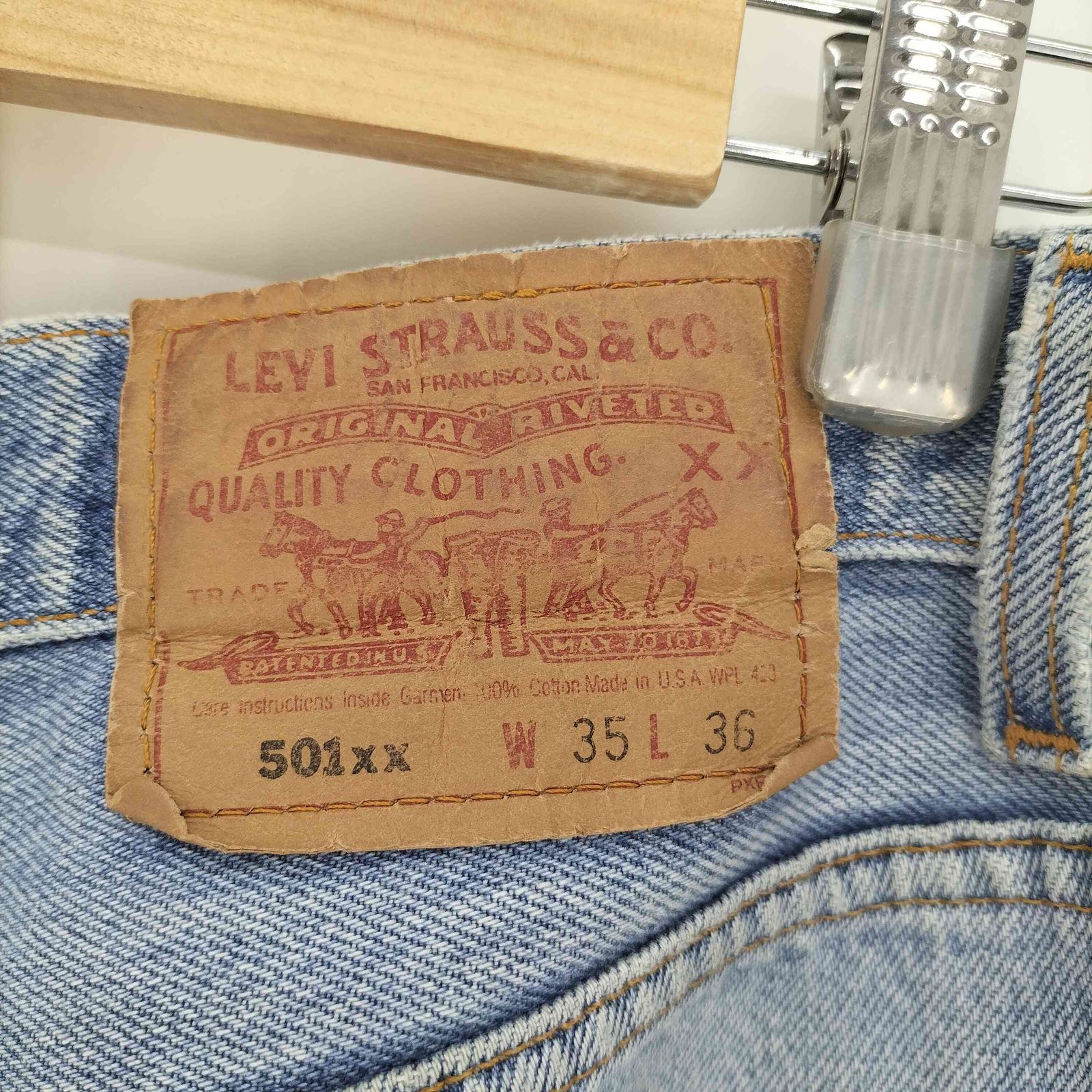 リーバイス Levis 501xx 90S USA製 ボタン裏553刻印 サンベニート工場
