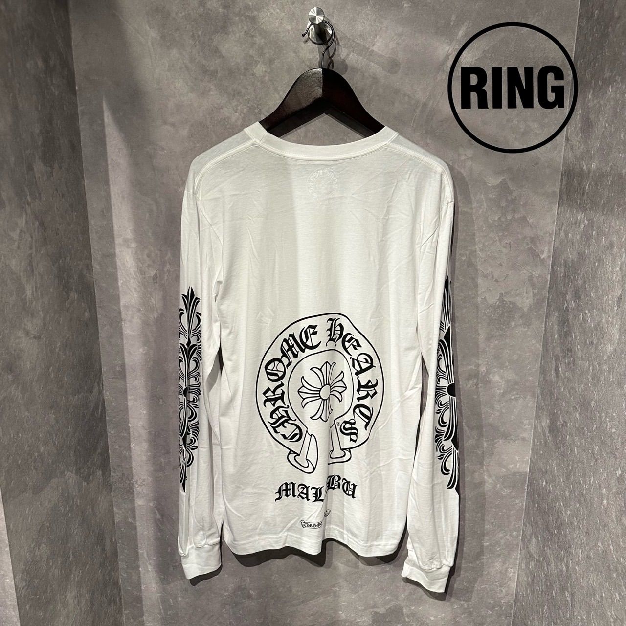 Chrome Hearts MALIBU LTD Horseshoe L/S Tee WHT