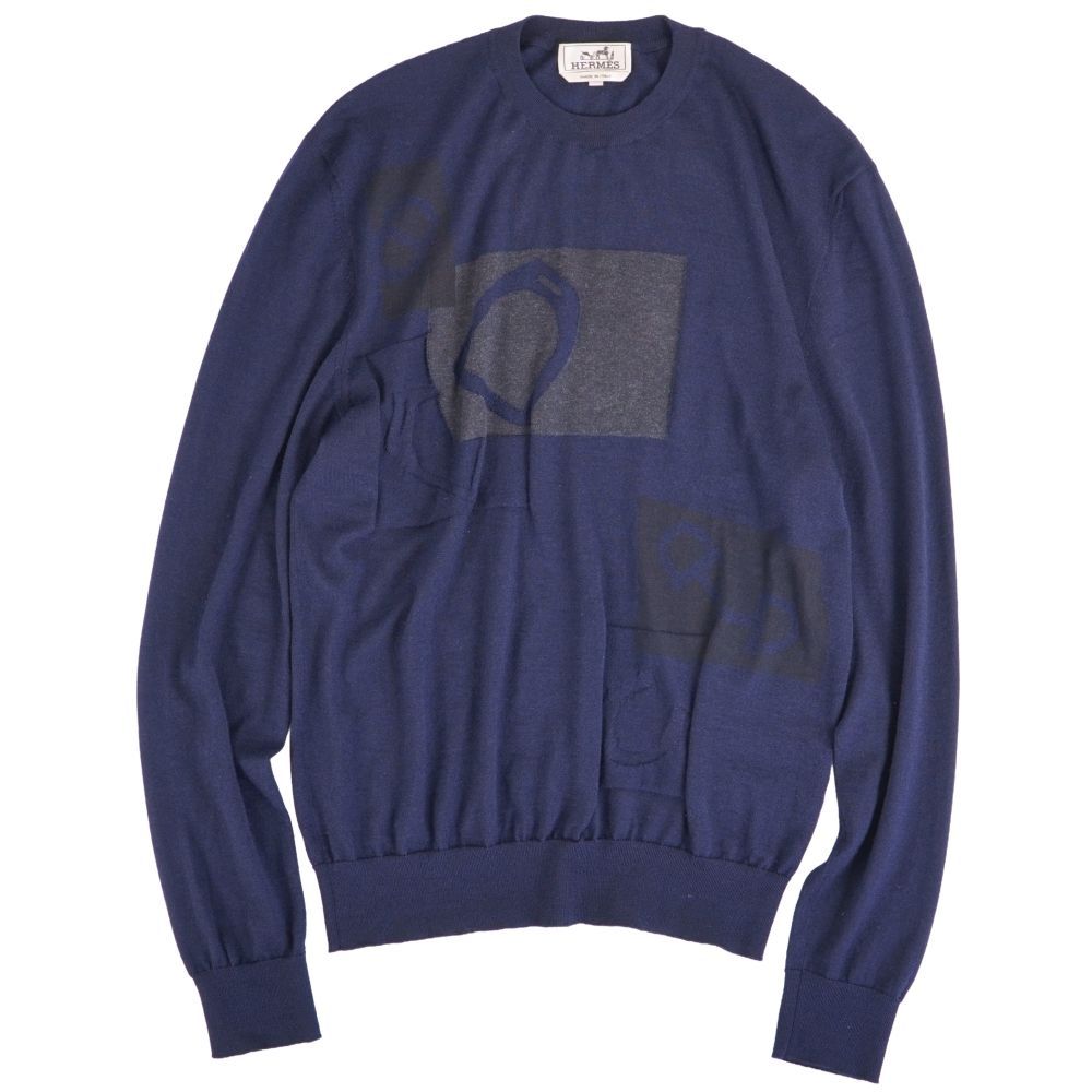 極美品 エルメス HERMES ニット 23AW Decoupage Eques