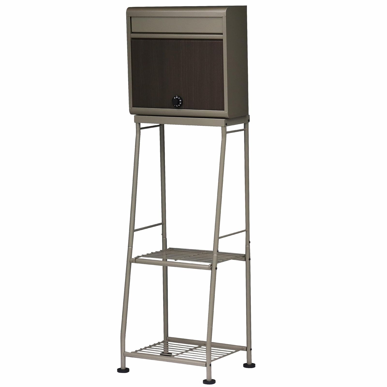新品 グリーンライフ ポスト 壁掛け 屋外 A4封筒対応 ダイヤル錠付き 日本製 木目調 チタングレー スリム 木目調郵便ポストダイヤル錠付き(チタングレー) FH-614DM(TGY)グリーンライフ ポストスタンド 組立簡単 置くだけ設置 PS-04(TGY