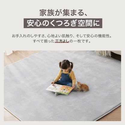 3112 撥水ラグ 95×185cm グレージュ 洗える 厚手 滑り止め付 - メルカリ