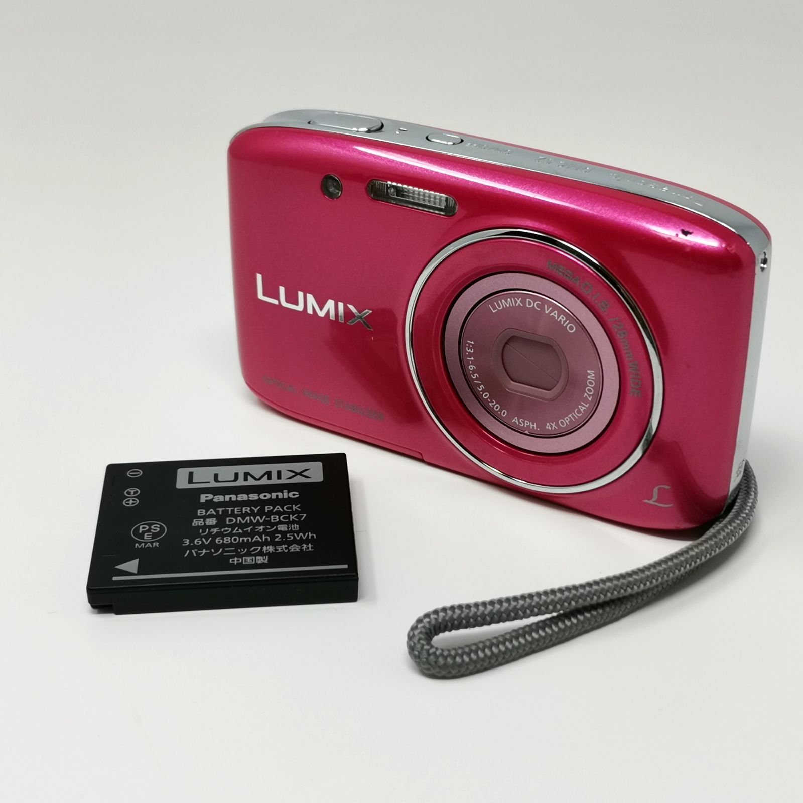 Panasonic LUMIX DMC-S2 カメラ コンデジ ピンク 充電器ないため動作未確認 SDカードなし 中古品 管理番号 KKVUKO1356