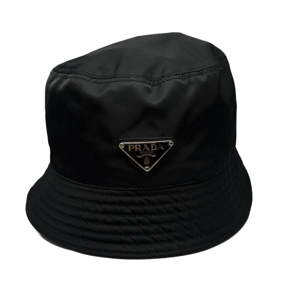 PRADA(プラダ) ハット M Re-Nylon バケットハット 1HC137 黒