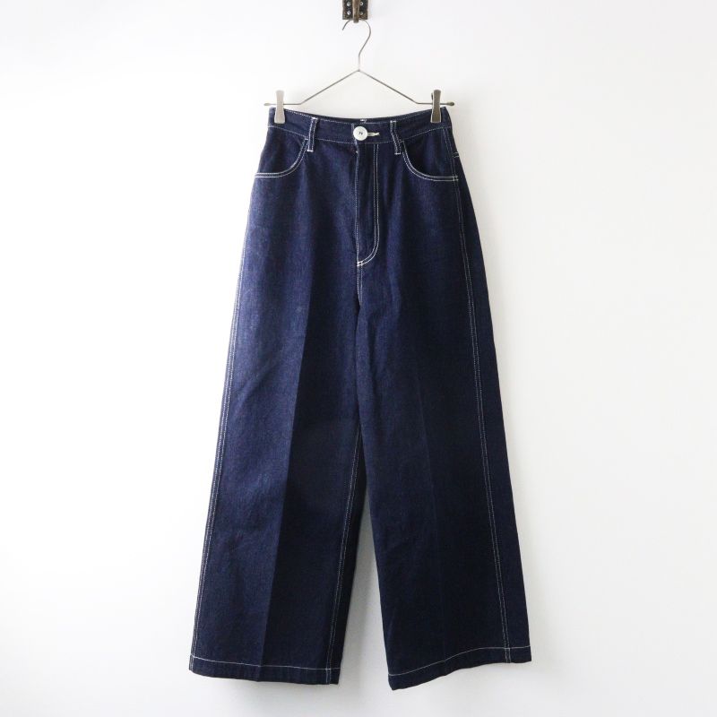2024SS ナゴンスタンス nagonstans wide denim pants デニム ワイドパンツ S｜ネイビー インディゴ【2400015004327】