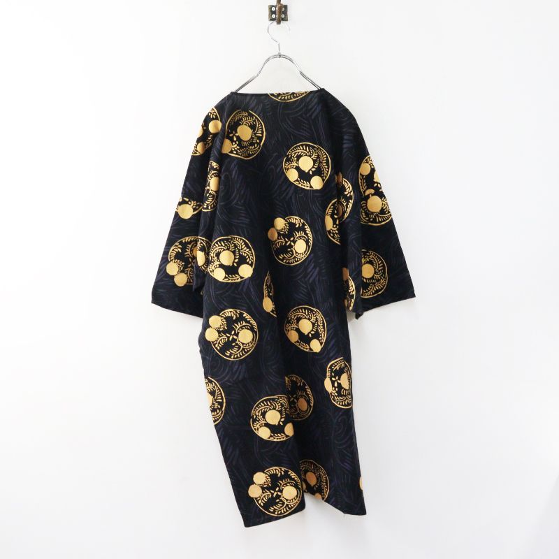 美品 ソウソウ SOU・SOU 京都 貫頭衣 高島縮20/20 薙刀長方形衣 草紋柄
