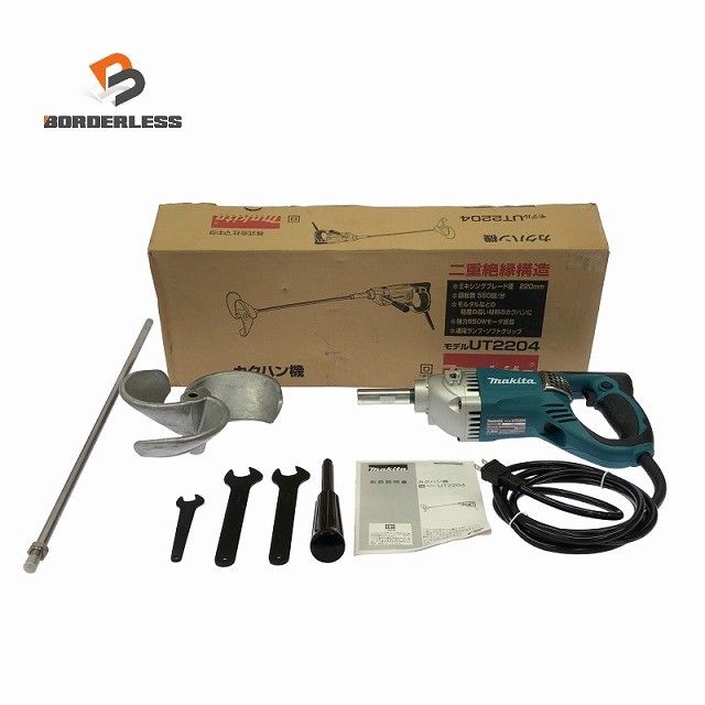 ☆未使用品☆makita マキタ 100V カクハン機 UT2204 本体+パーツ 攪拌機/撹拌機 ミキサー129773