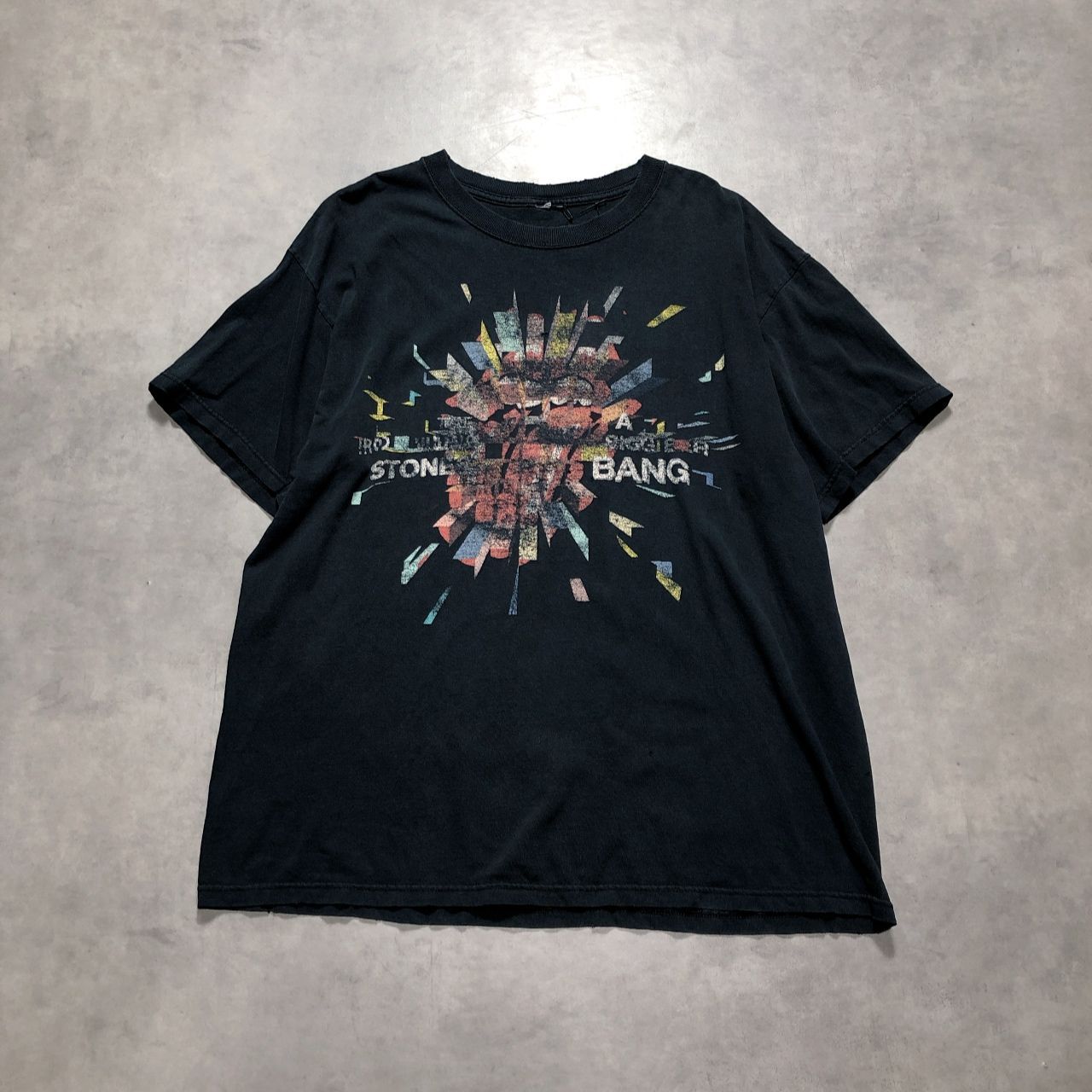 GQ5821◇Rolling Stones : 2006 BIGGER BANG Tour Tシャツ◇XL◇フェードブラック ローリングストーンズ バンド