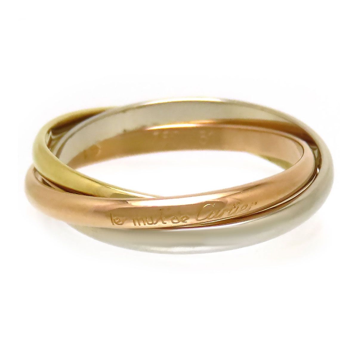 カルティエ トリニティ リング XS #51 750 (K18YG K18WG K18PG) レディース CARTIER【中古】 【ジュエリー】