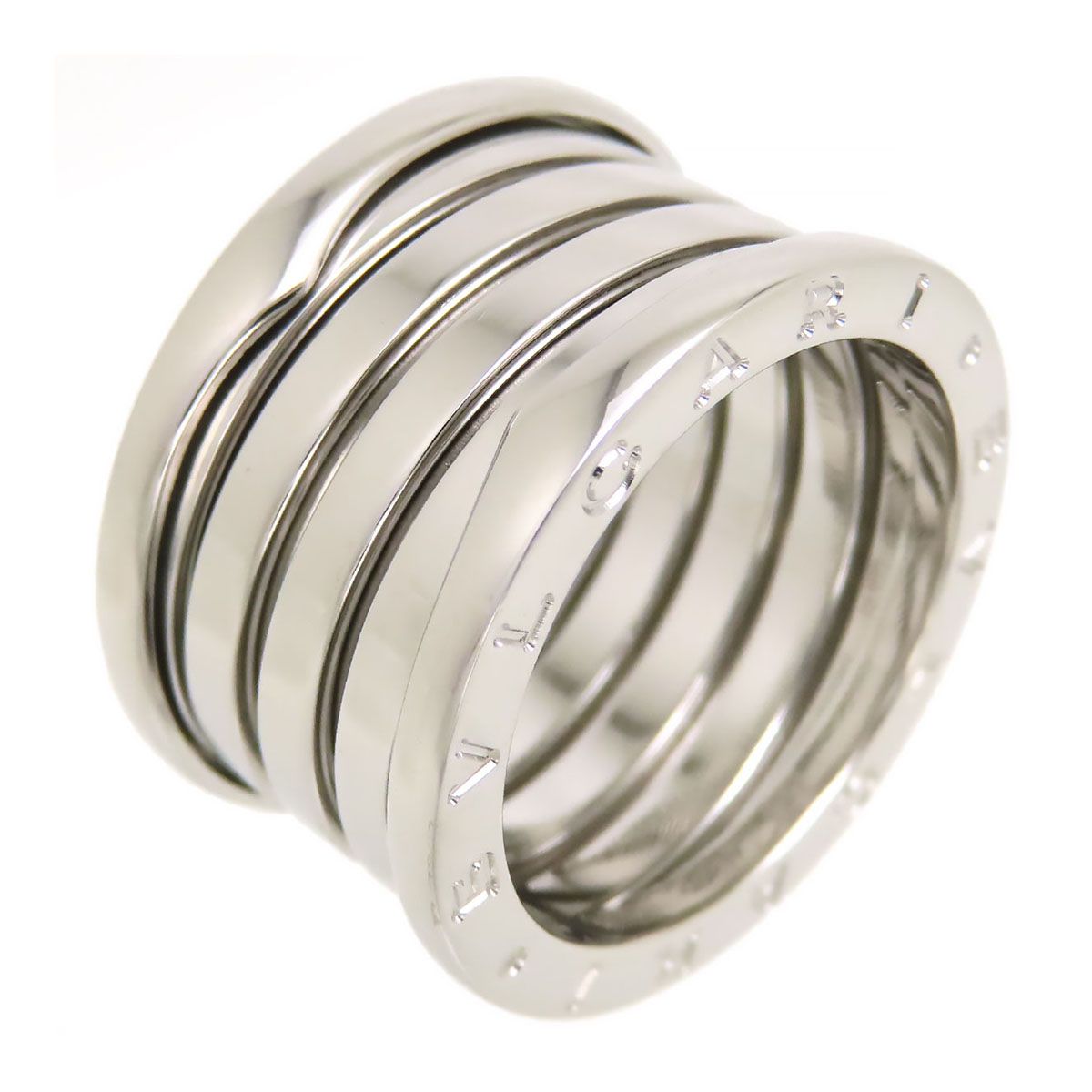 ブルガリ ビーゼロワン リング L #56 Au750 (K18WG) ユニセックス BVLGARI【中古】 【ジュエリー】