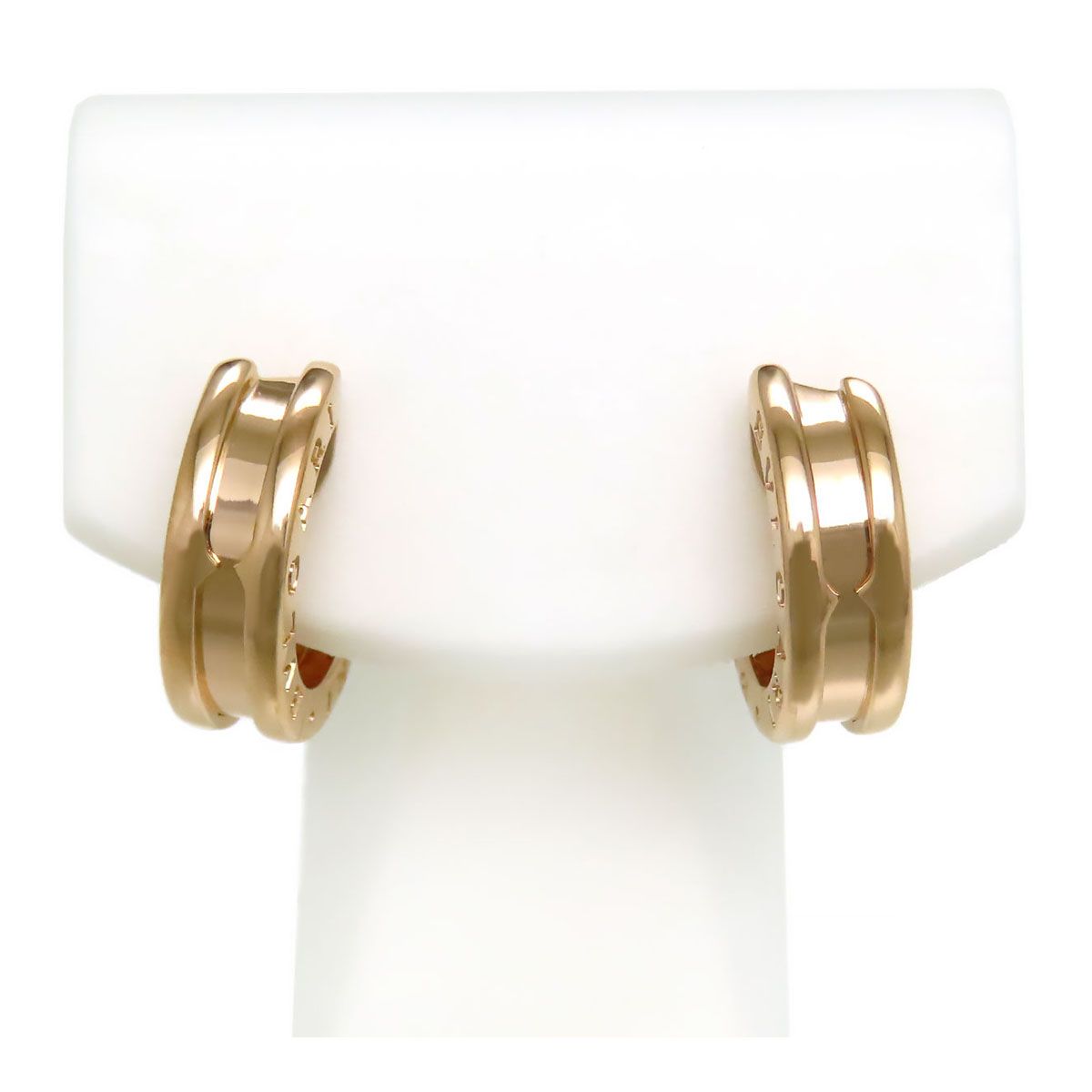ブルガリ ビーゼロワン フープ ピアス Au750 (K18PG) ユニセックス BVLGARI【中古】 【ジュエリー】