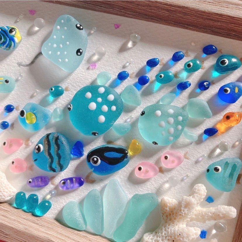 クーポンあり❣️under the Sea ❣️シーグラスアート❣️飾るミニ