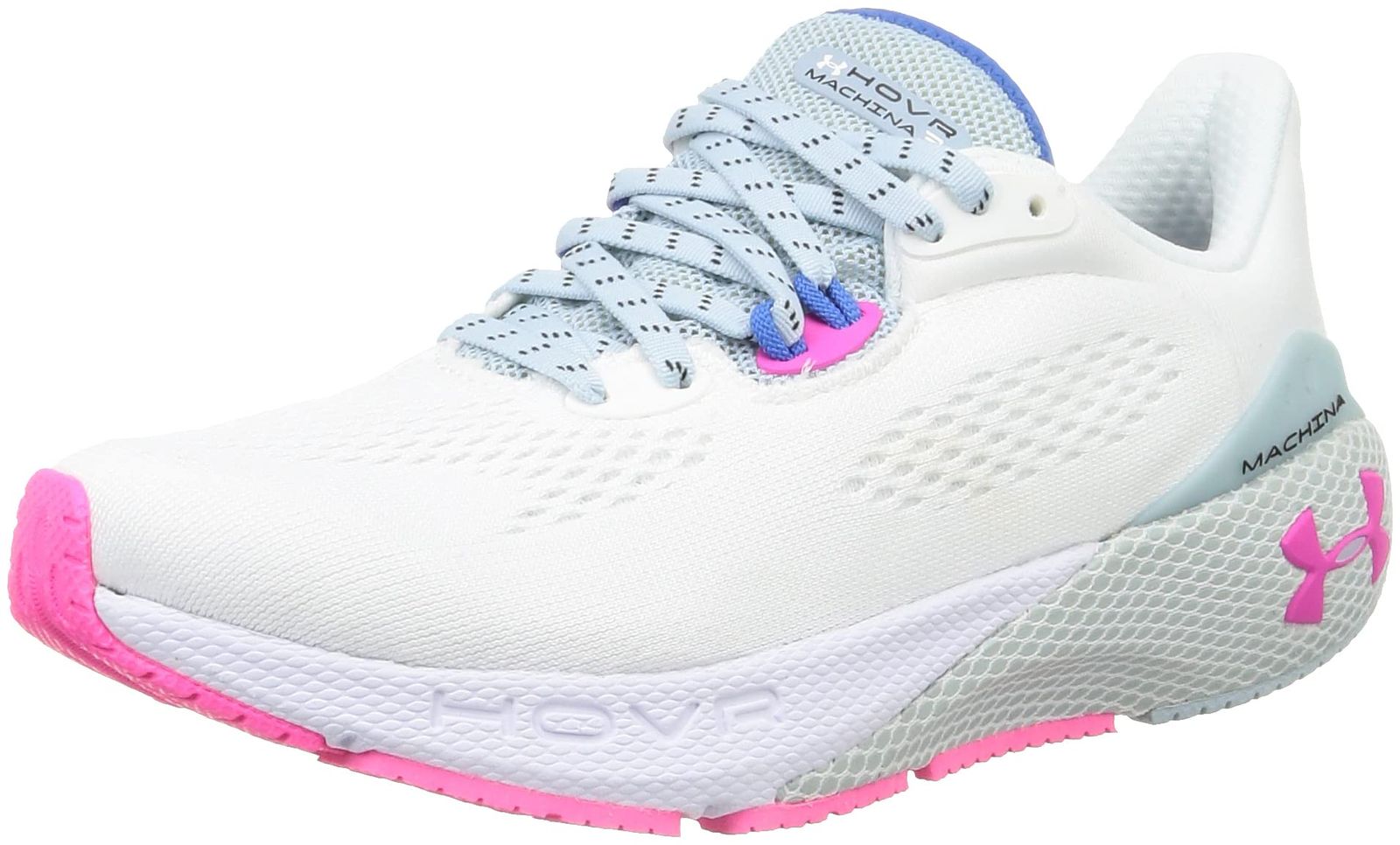 [Under Armour] UA W HOVR Machina 3 [White / Breaker Blue / Electro Pink] [23.0 cm]