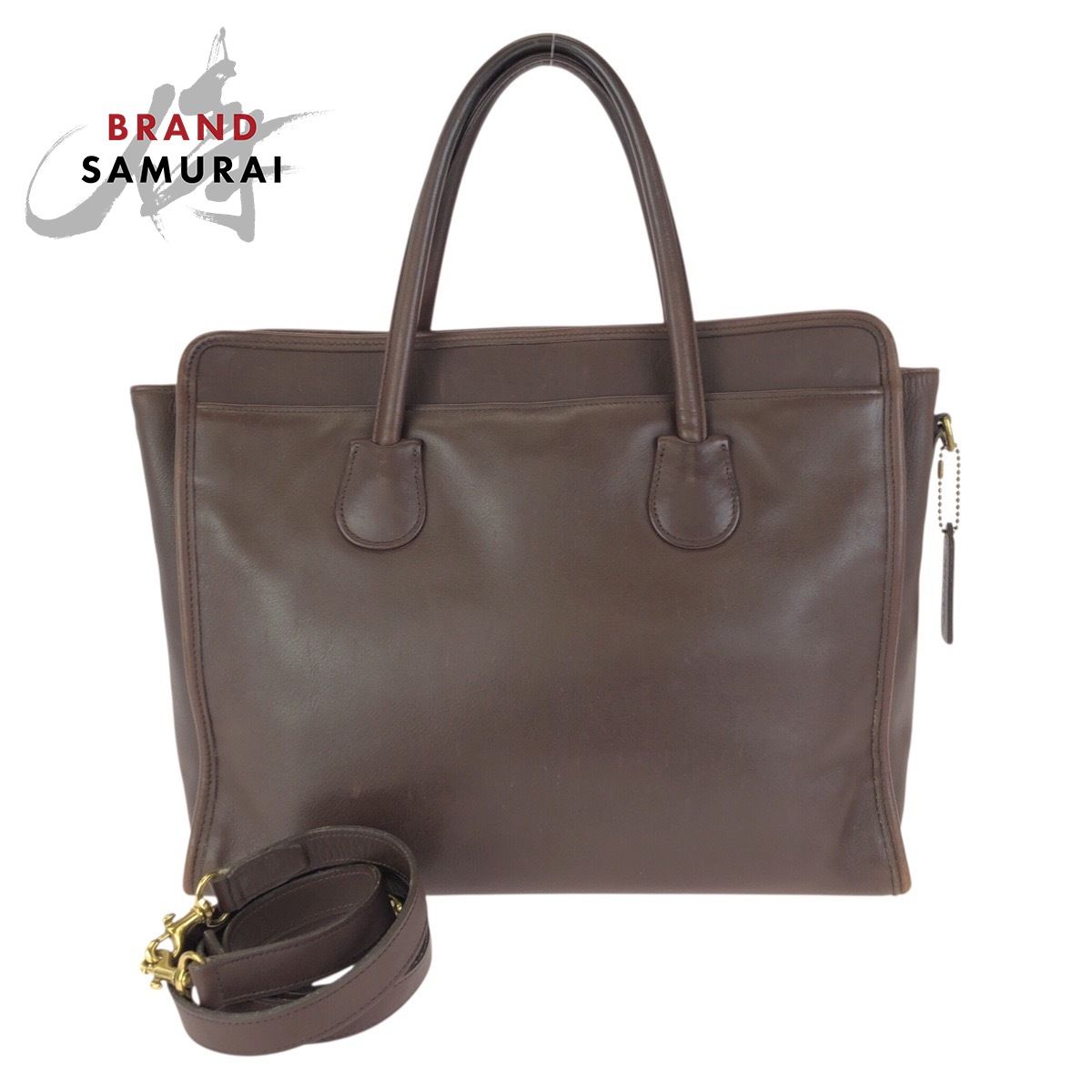 COACH コーチ ヴィンテージ オールドコーチ ２way ブラウン ゴールド金具 レザー 7302 ビジネスバッグ ショルダーバッグ 男女兼用 602867【中古】