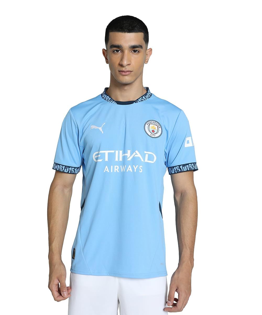 [プーマ] サッカー/フットサル ライセンスシャツ MCFC HOME ジャージ レプリカ メンズ L メンズ サックスブルー