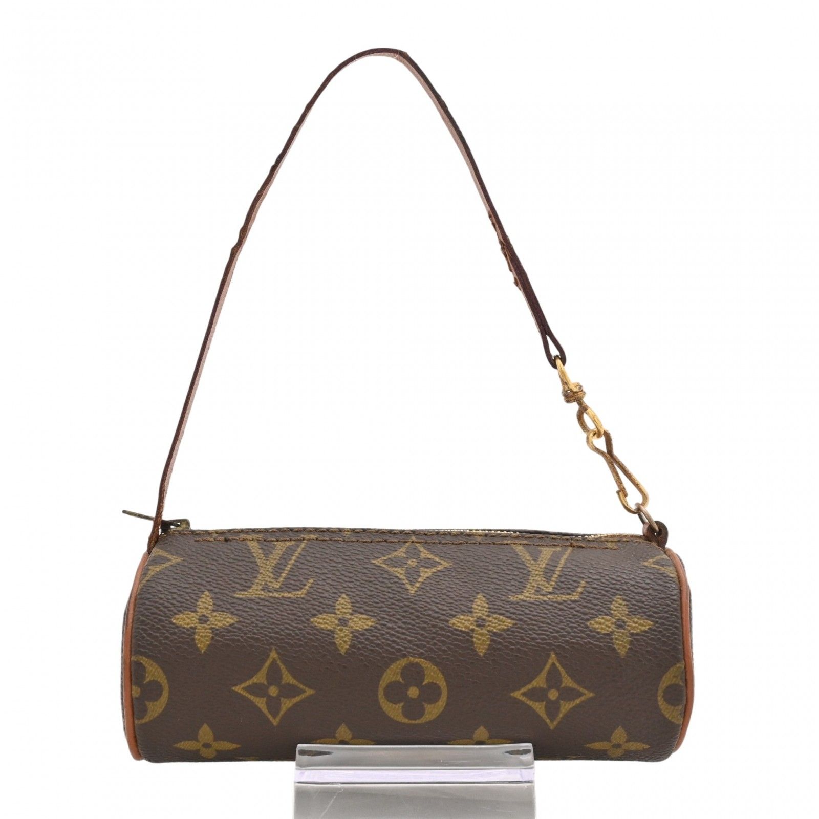 【中古】ルイヴィトン モノグラム パピヨン ミニポーチ ブラウン Bランク lv7919cc