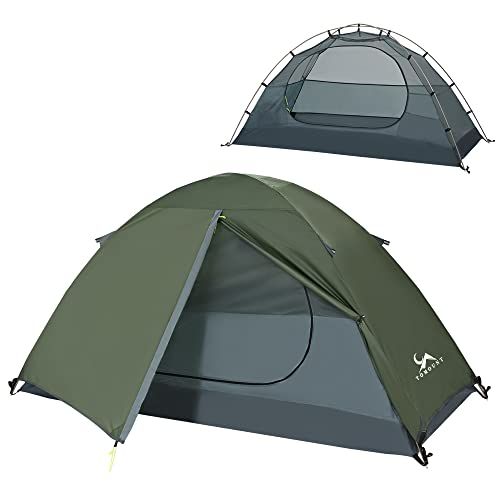 TOMOUNT テント ソロテント 1-2人用 キャンプテント 二重層 自立式 耐水圧3000mm 通気 防風 軽量 コンパクト バイク アウトドア 登山用 簡単設営 4シーズン キャンピング送料無料 9ecb4d1c