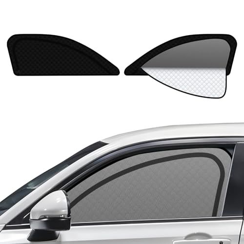 【ハンドルカバー付き】2in1一体式 ホンダ ヴェゼル RV系 着脱簡単 サンシェード メッシュカーテン マグネット式 換気 VEZEL RV3/4/5/6型 R3.4-現行 遮光 サイド用 運転席 助手席 日除け 2枚ts