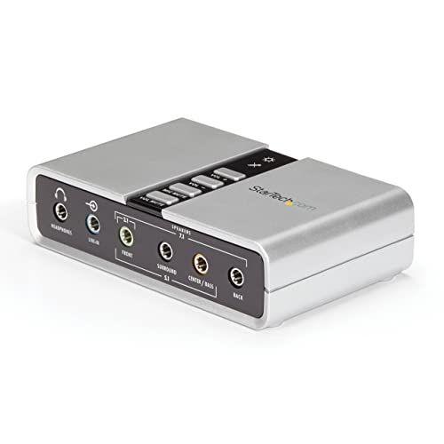 StarTech.com 7.1ch対応USB-DACヘッドホンアンプ S/PDIF対応 8x 3.5mmミニジャック 2x 3.5mmトスリンク角型コネクタ ICUSBAUDIO7D 国内発送