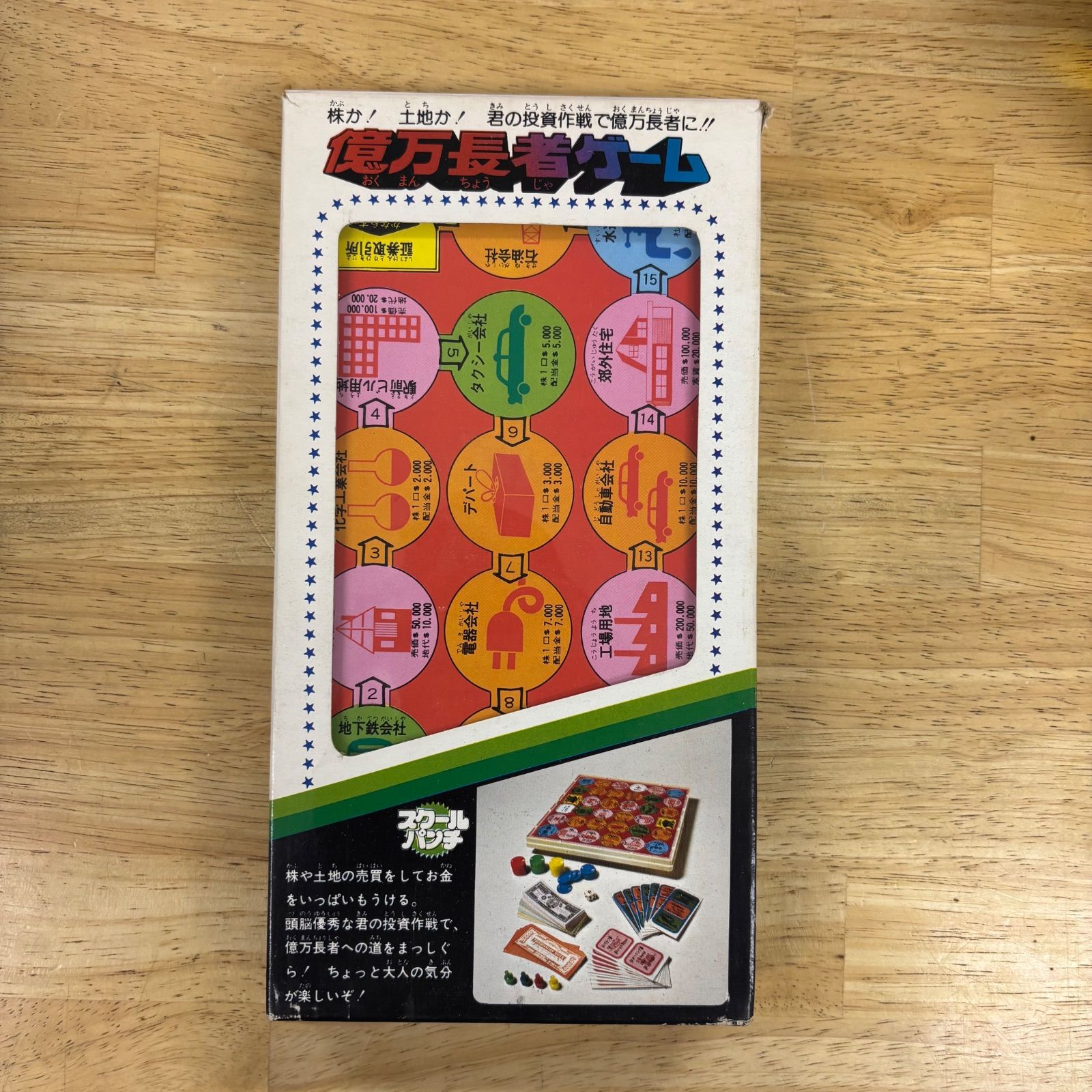 当時物 昭和レトロ タカラ スクールパンチ 億万長者ゲーム ボード