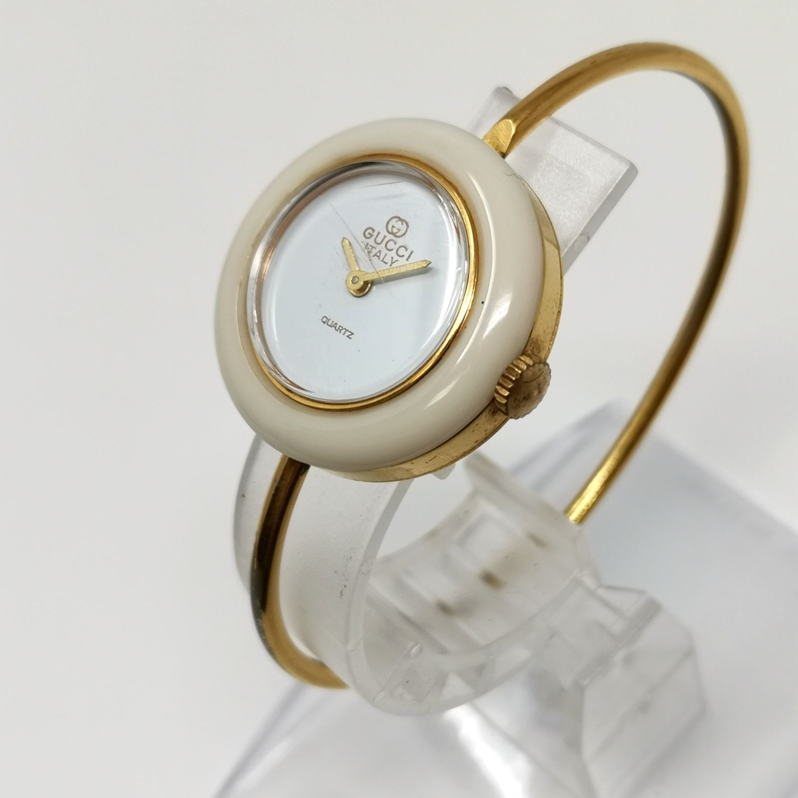 GUCCI チェンジベゼル 時計 レディース 動作未確認 風防小傷 中古品 管理番号 KKVNUKO1