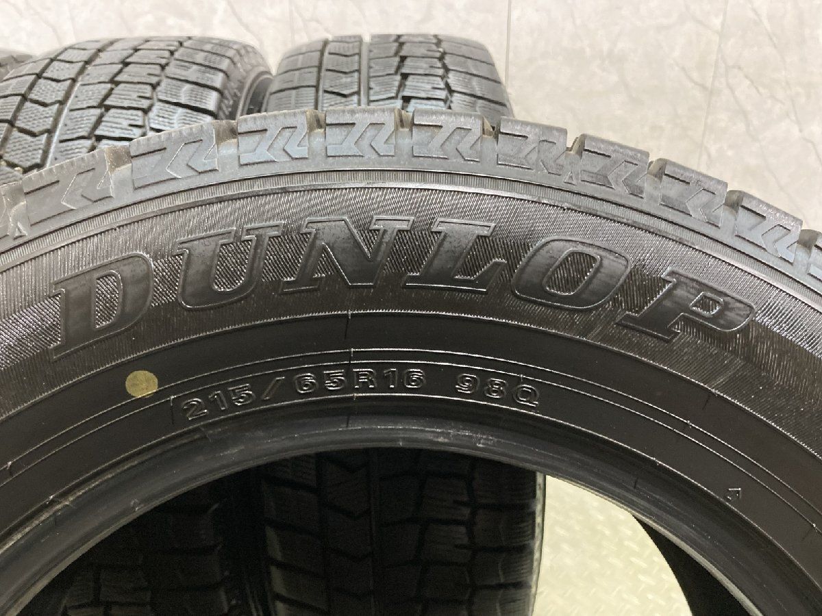 DUNLOP WINTER MAXX WM02 215/65R16 16インチ スタッドレス 4本 22年製 バリ溝 アルファード ヴェルファイア エルグランド等　(KTP099)