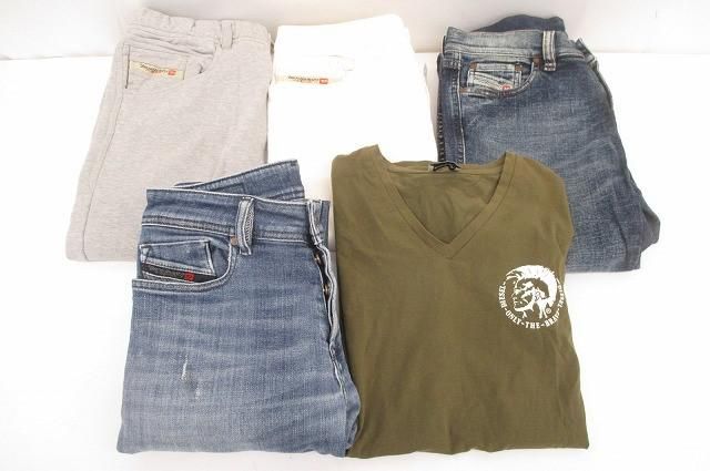 ディーゼル DIESEL デニムパンツ スウェットパンツ 半袖シャツ 5点 M W28 W29 中古