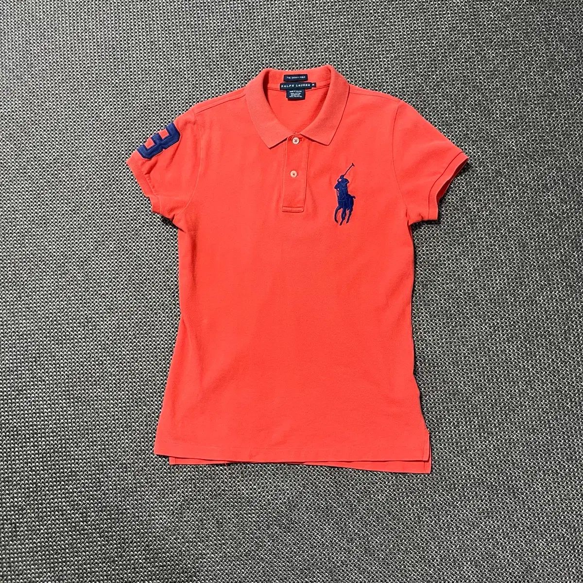 ポロ ビックポニー ラルフローレン 半袖 カラーTシャツ オレンジ ナンバー3