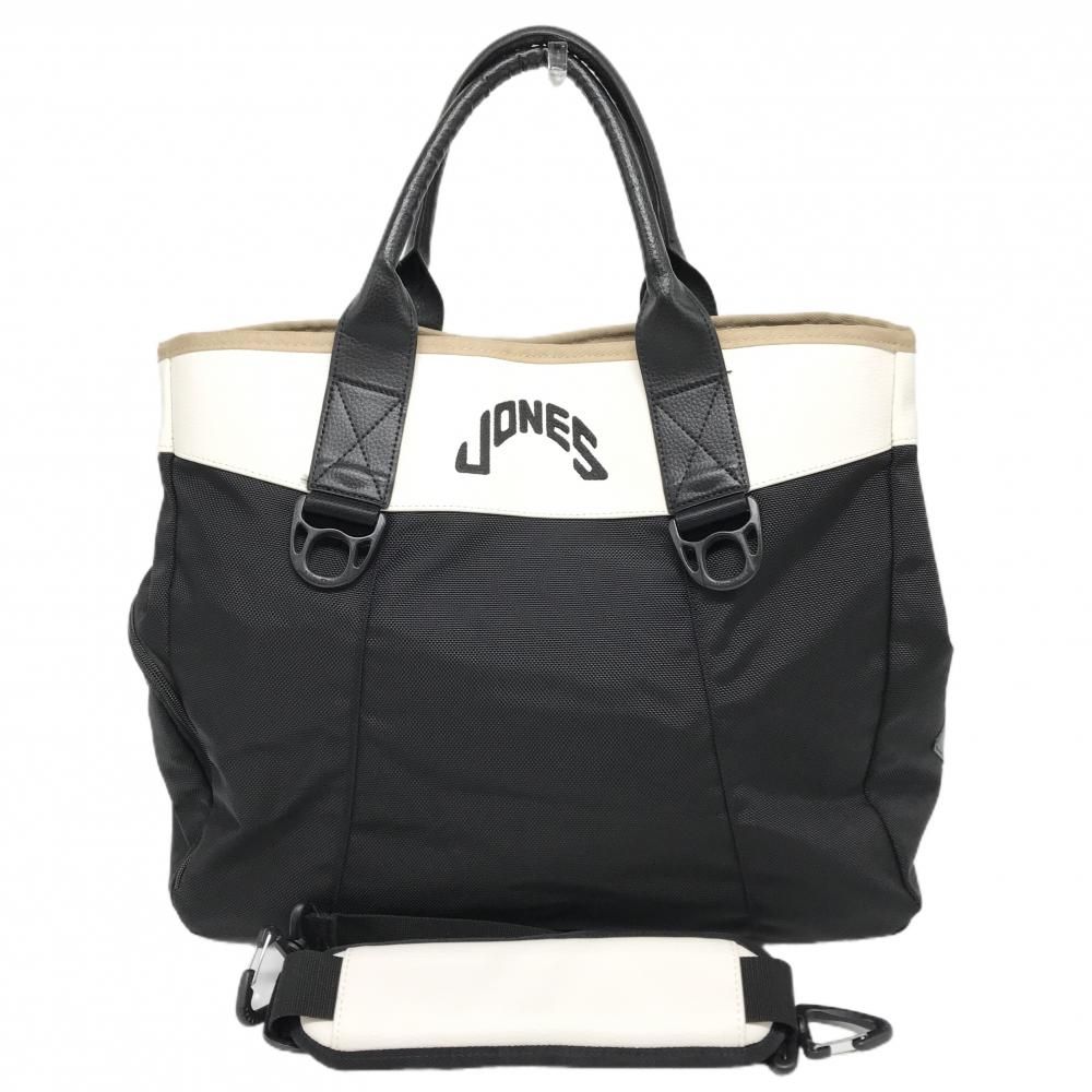 【超美品】ジョーンズ×ビームスゴルフ 2WAYロッカーバッグ 黒×白 JONES ボストンバッグ シューズ収納 ゴルフ BEAMS GOLF