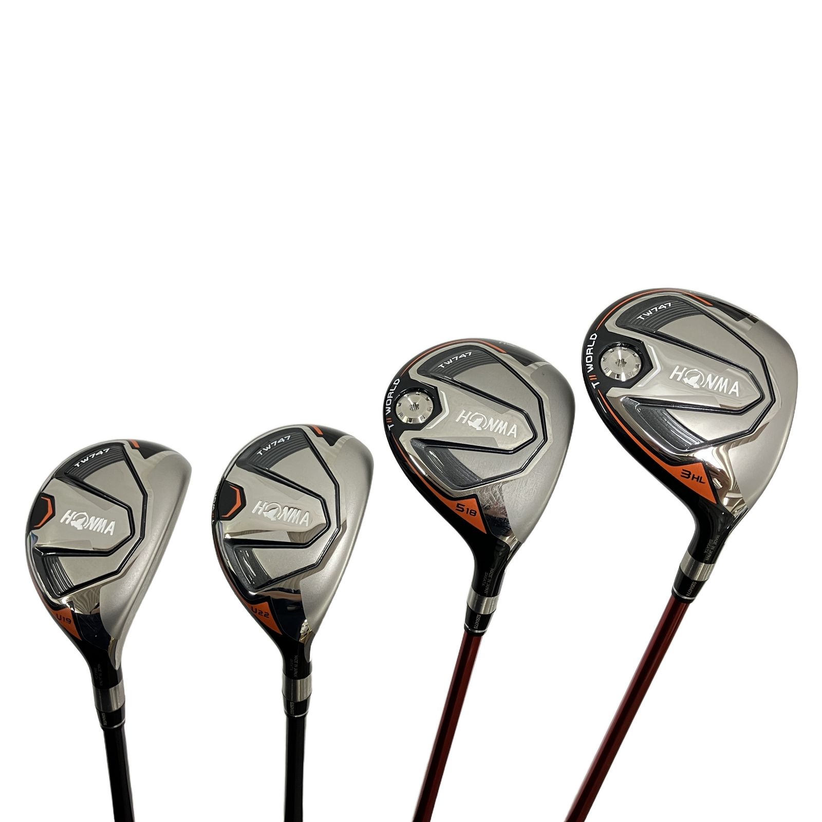 HONMA TW747 UT /3HL 5 U22 U19 VIZAD UT-H7 FD-6S ユーティリティ 4本おまとめ ホンマ 中古 T11316649