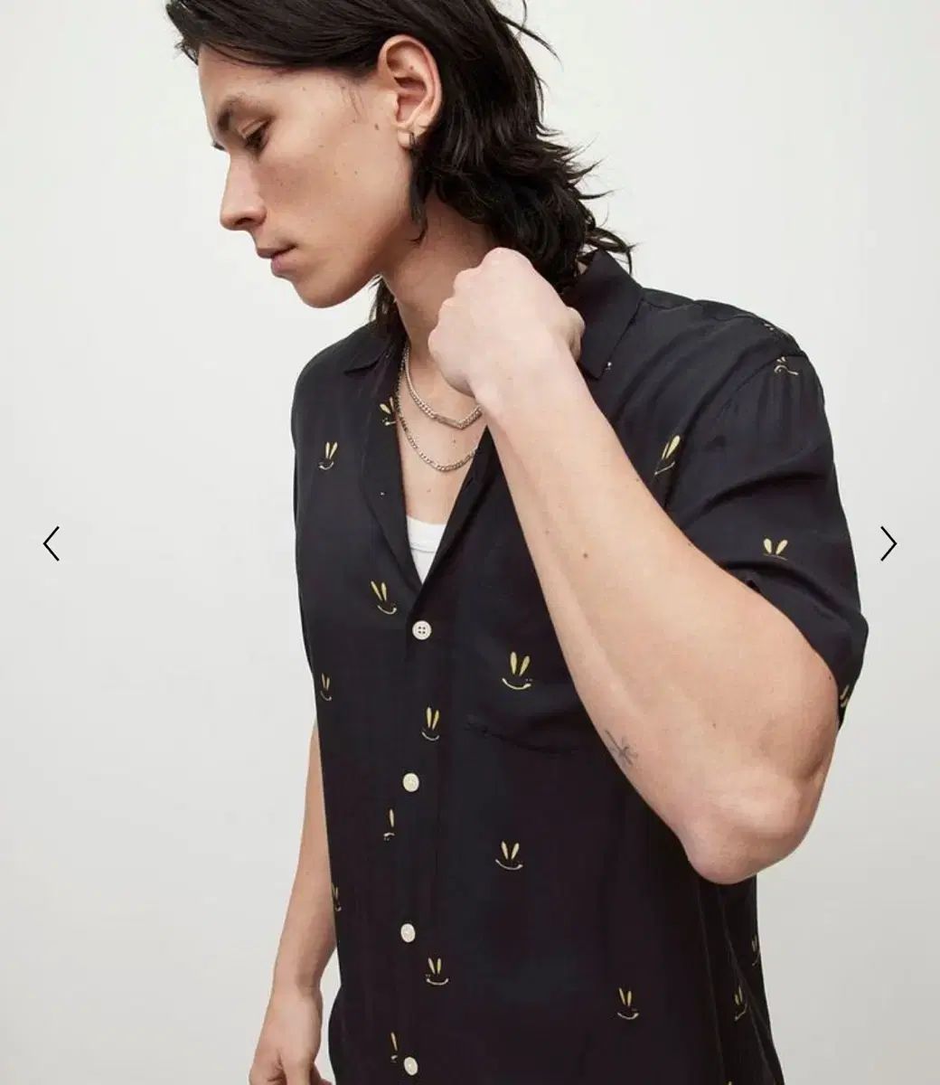 ALLSAINTS オールセインツ イモティブ 夏 キャンプ スマイル シャツ シャツ M