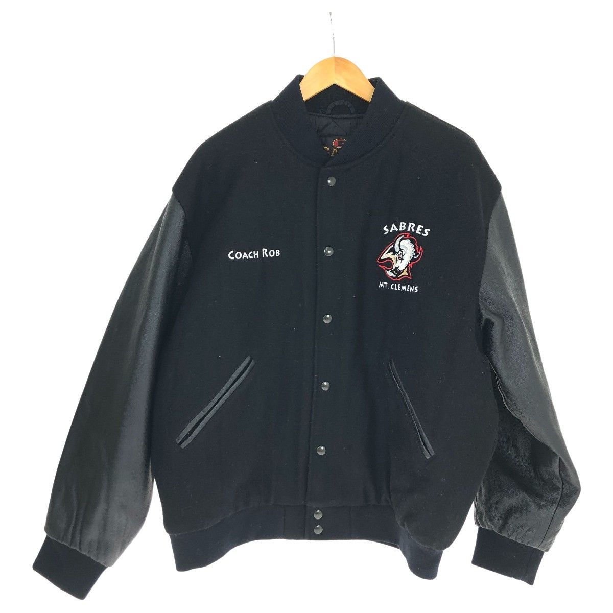 90~00s GAME Sportsear ジャケット スタジャン SIZE XL 古着 ブラック