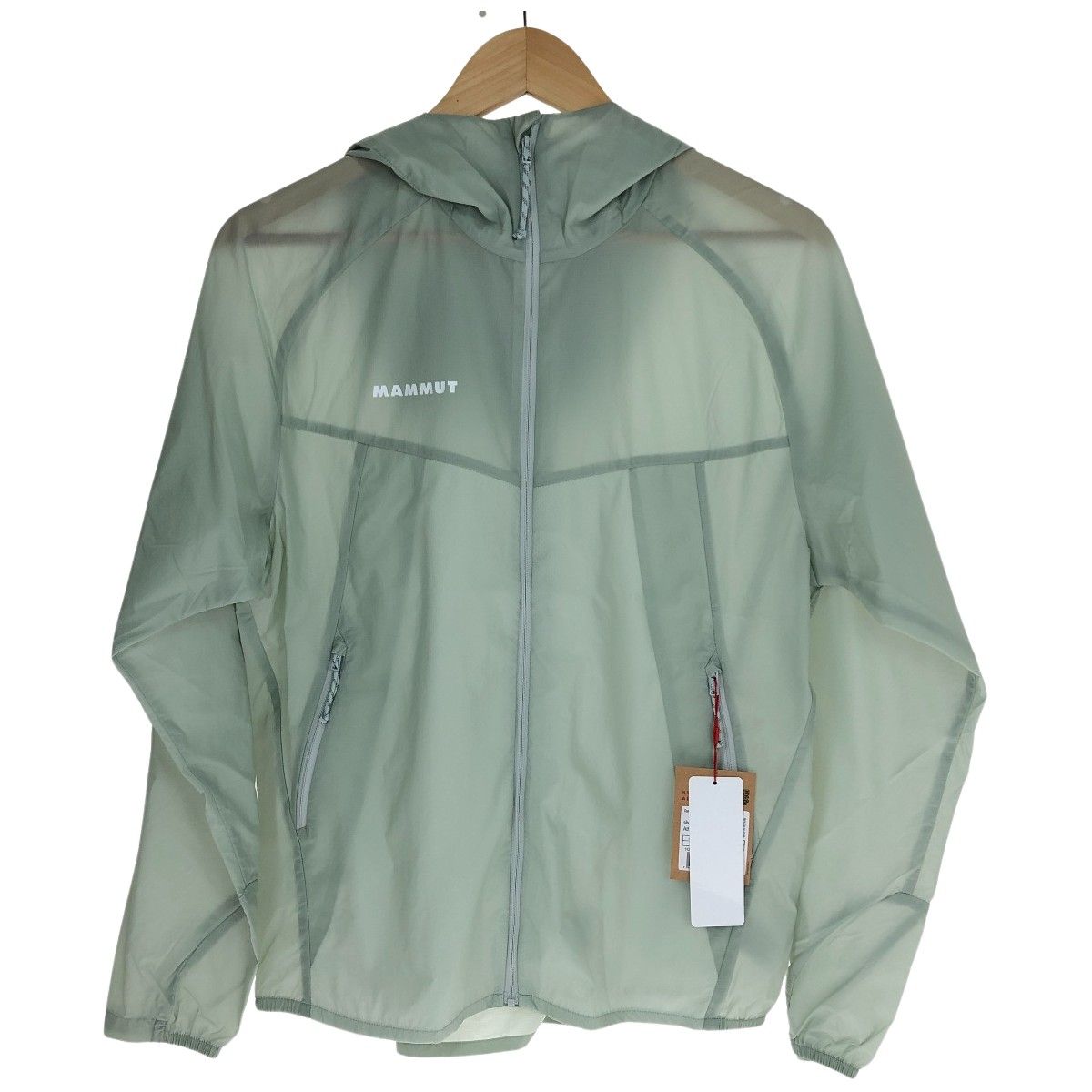MAMMUT マムート ジャケット コンベイウィンドブレーカーフーデッド SIZE M 1012-00530 シルバーセージ