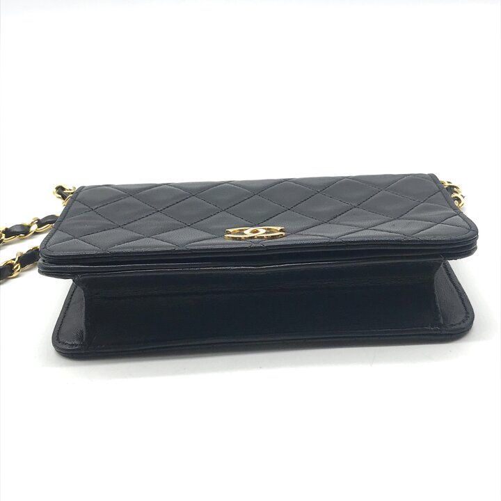良品 CHANEL シャネル ココマーク ミニマトラッセ ラムスキン チェーン