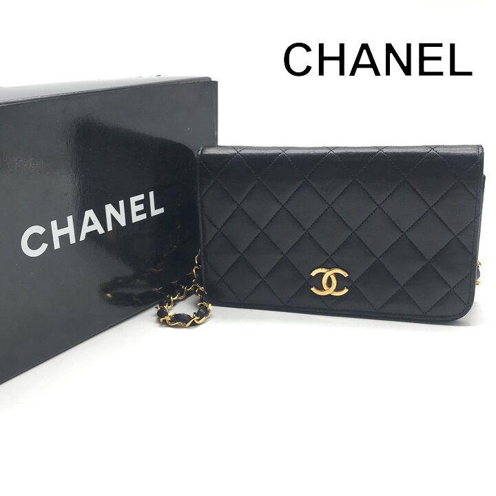 良品 CHANEL シャネル ココマーク ミニマトラッセ ラムスキン チェーン