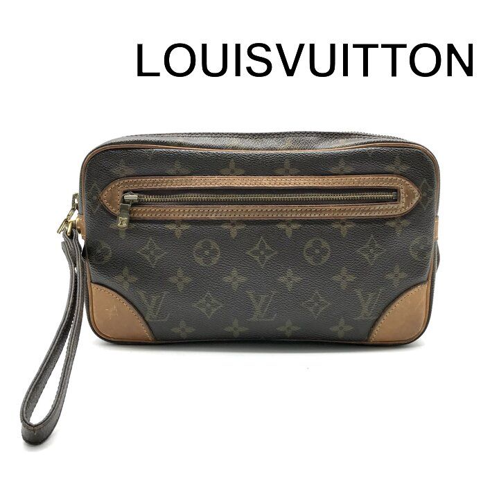 LOUIS VUITTON ヴィトン モノグラム PVC マルリードラゴンヌGM クラッチ M51825 ブランド ポーチ カバン BAG y126