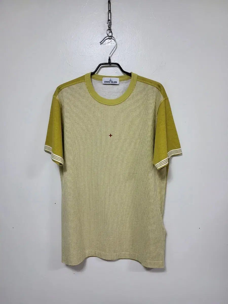 STONE ISLAND ストーンアイランド ストライプ 半袖Tシャツ イェロー 260608