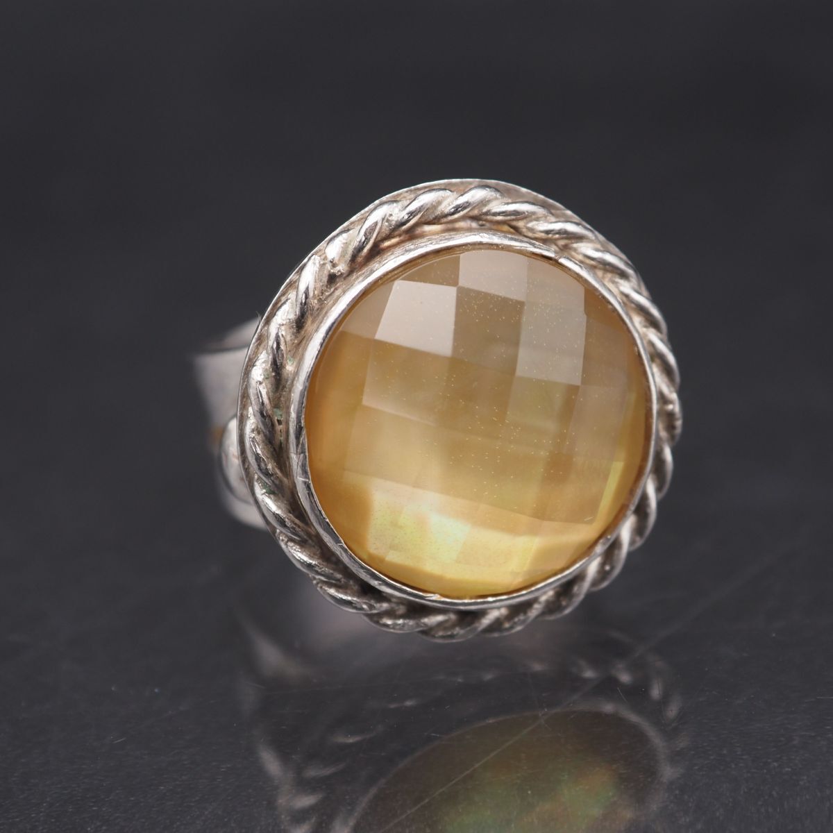 SAINT LAURENT PARIS (サンローランパリ) CRYSTAL WHIRLWIND RING
