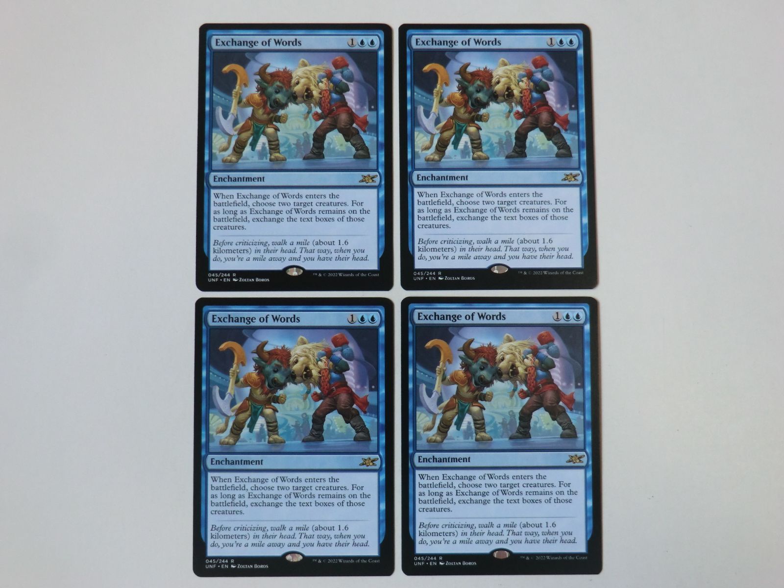 MTG Exchange of Words Unfinity 英語 4枚セット - メルカリ
