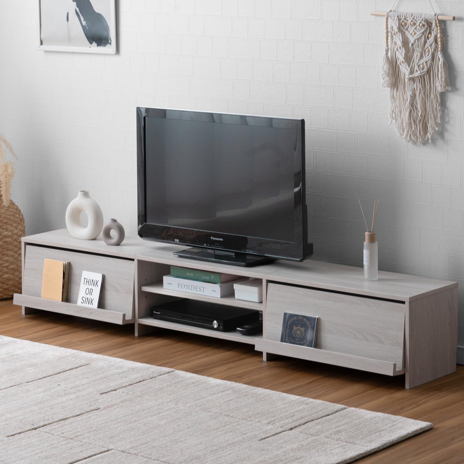 タンスのゲン テレビ台 幅180cm 50型対応 フラップ扉 ローボード 収納 TV台 テレビラック 40型対応 32型対応 大容量 ロータイプ テレビボード 49600418(114453)Ju 27be9cdc